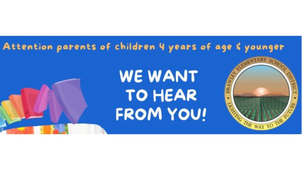 Attention parents of children 4 years of age or younger WE want to hear from you