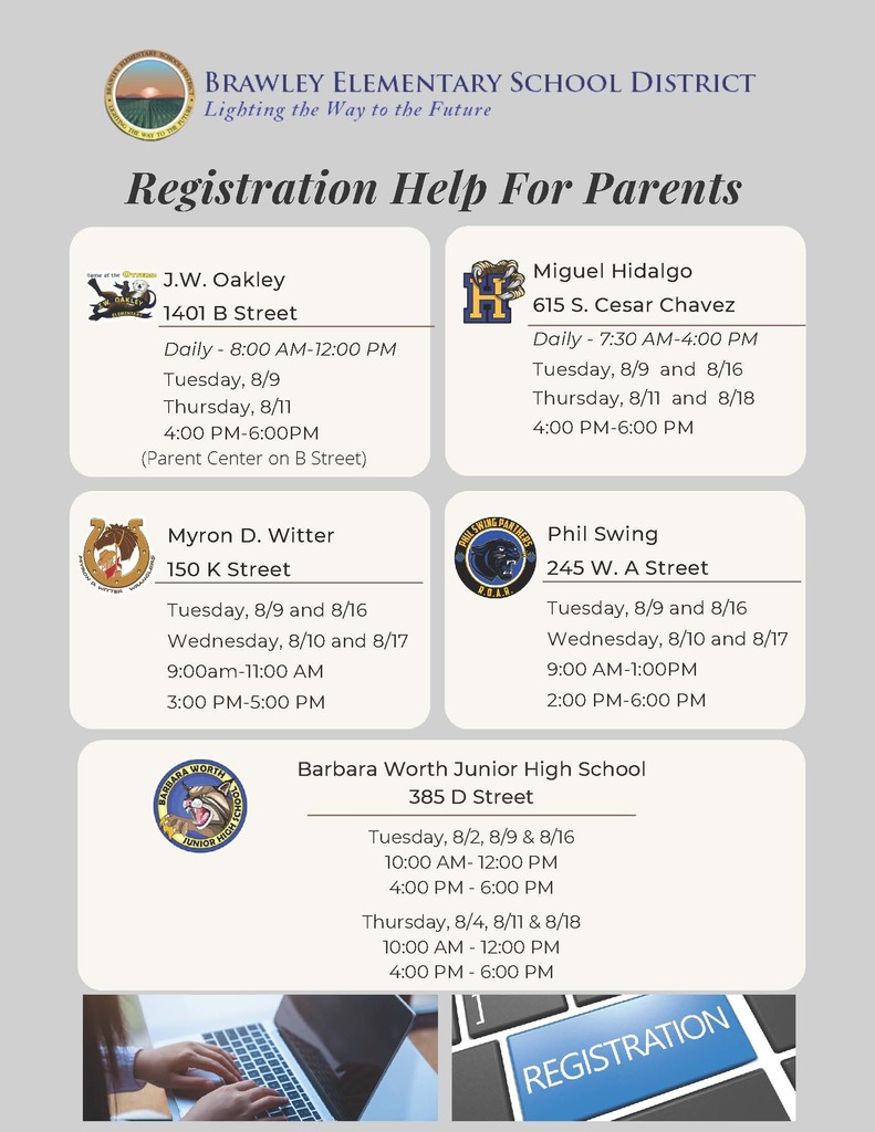 Registration Help for Parents