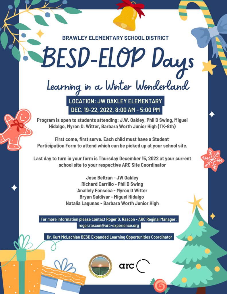 BESD-ELOP Winter Intercession Days