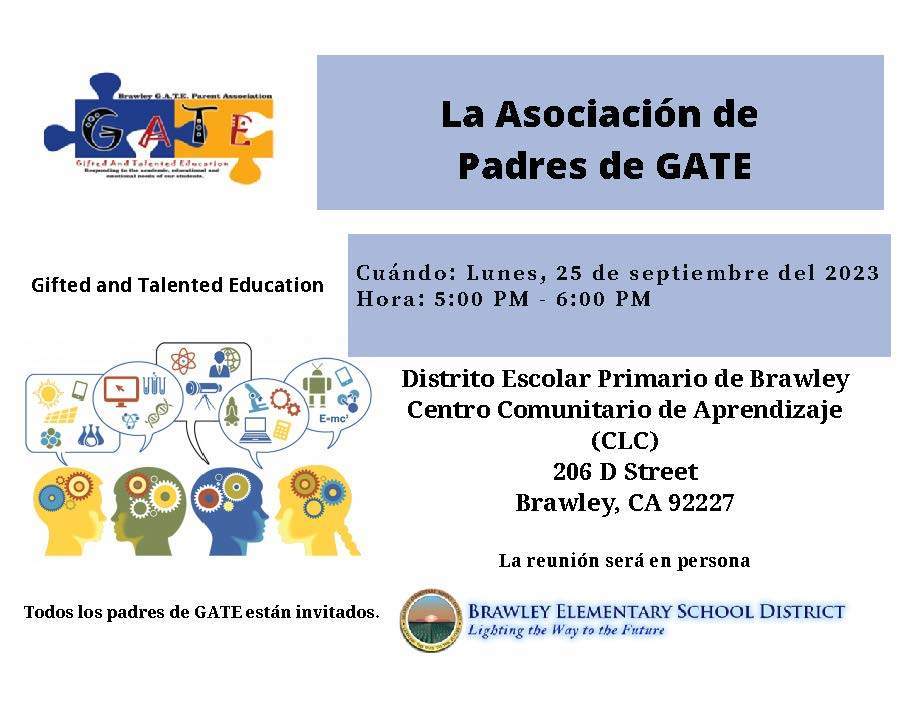 GATE Parent Association Meeting-Spanish
